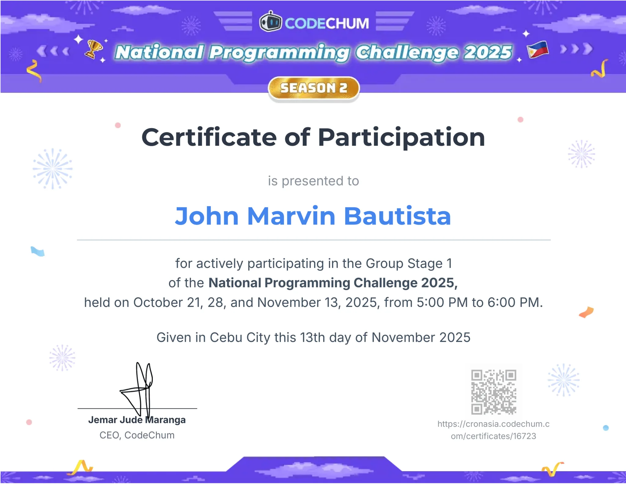 Certificate 3